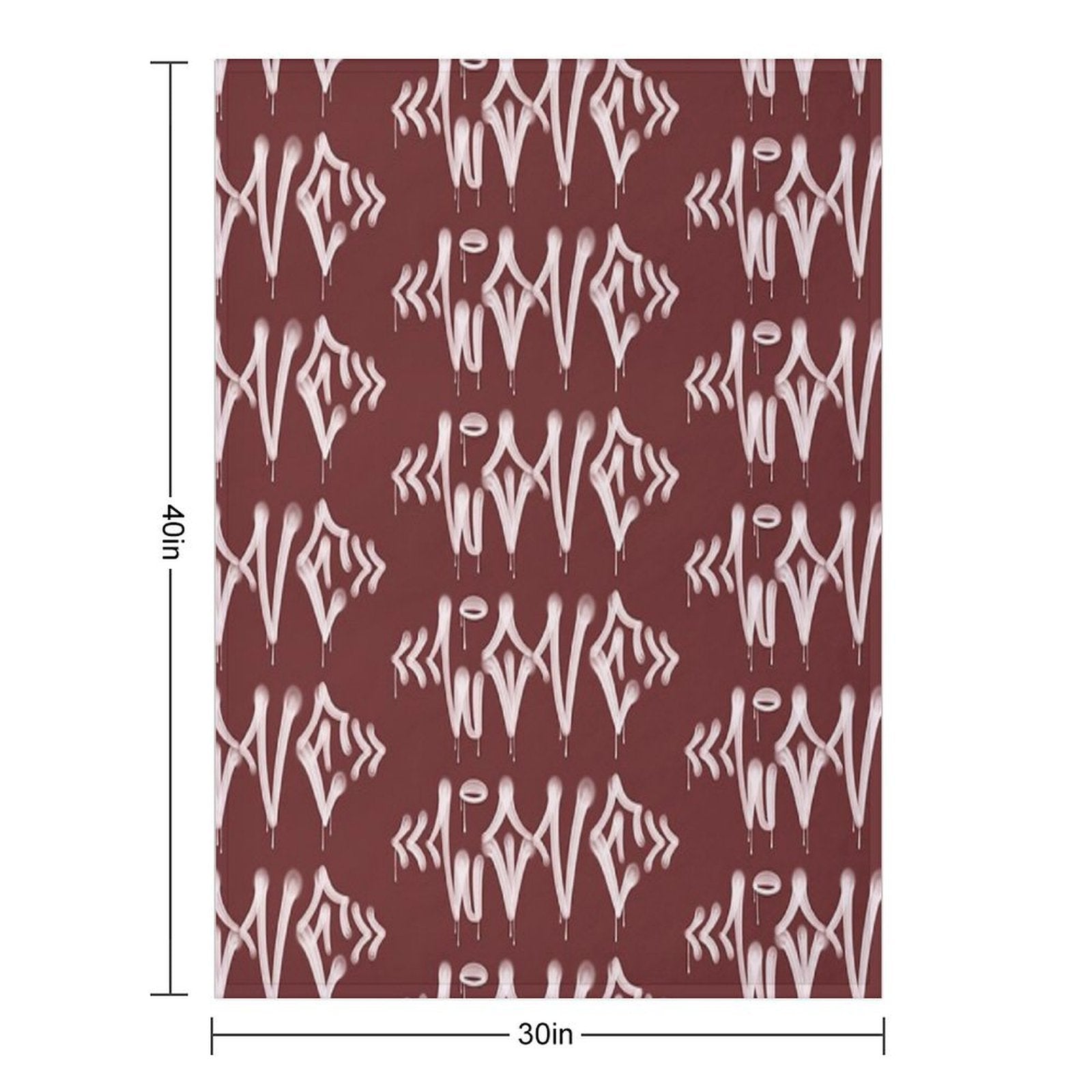 LOVE in Pixo Style - Graffiti Drip Tag Travel-friendly Throw Blanket