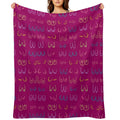 BOOBIES PASTEL PATTERN PINK Eco-conscious Throw Blanket