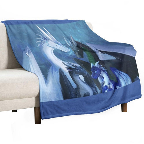 Arctic, Foeslayer, Whiteout, Darkstalker Family - Wings of Fire Versatility Throw Blanket