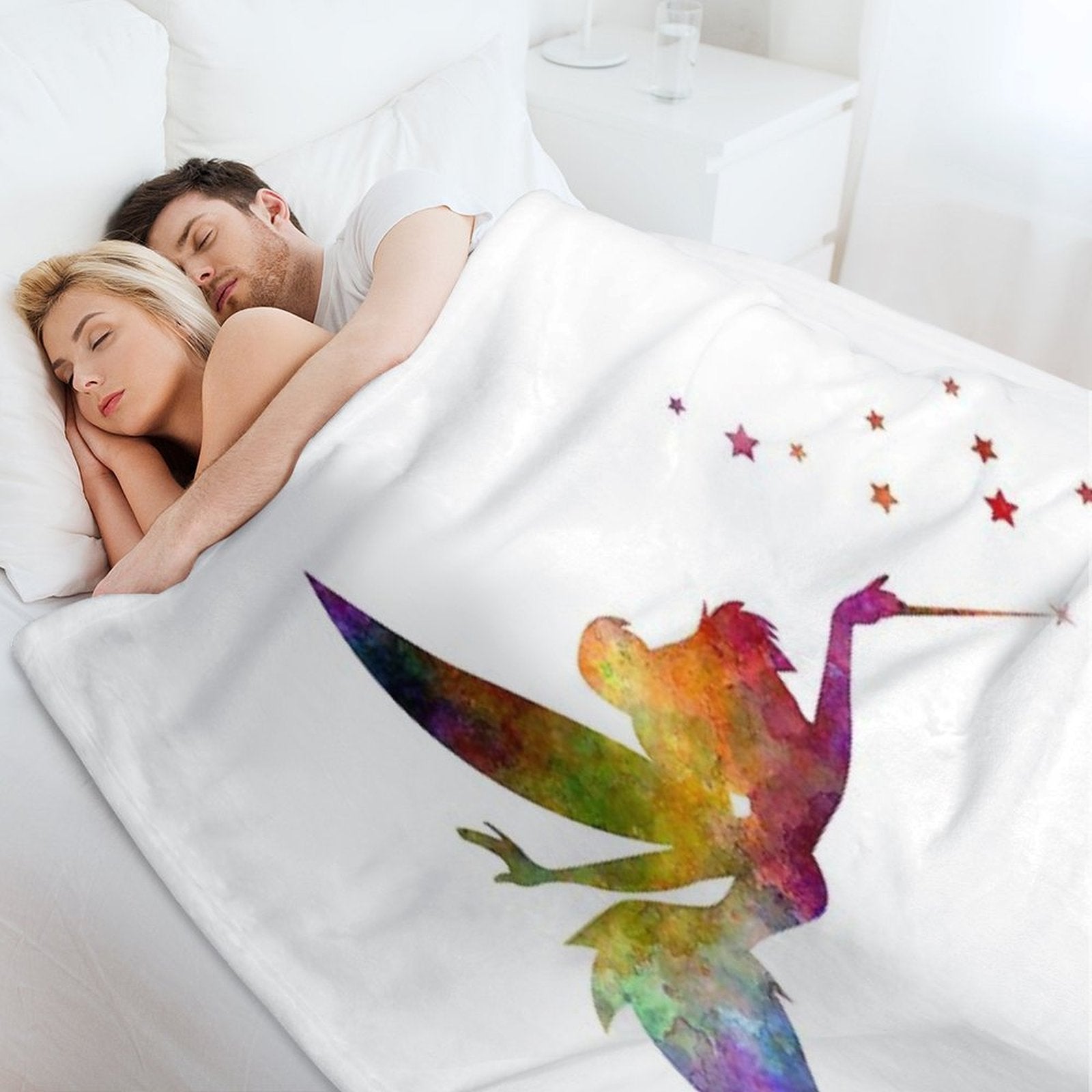 Tinkerbell in Watercolor Durable Throw Blanket