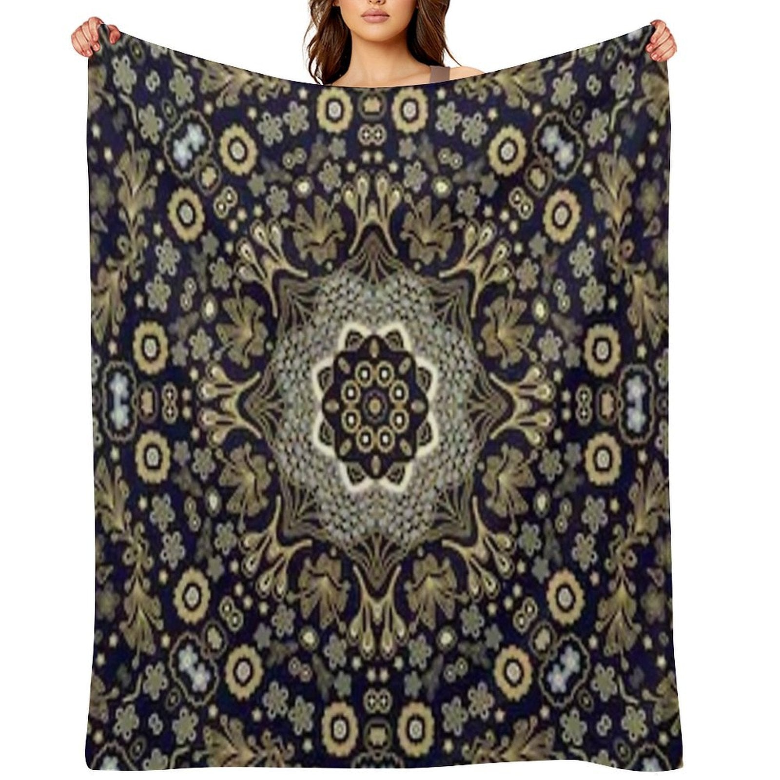 Damask Pattern Tapestry Wall Hanging Versatility Throw Blanket