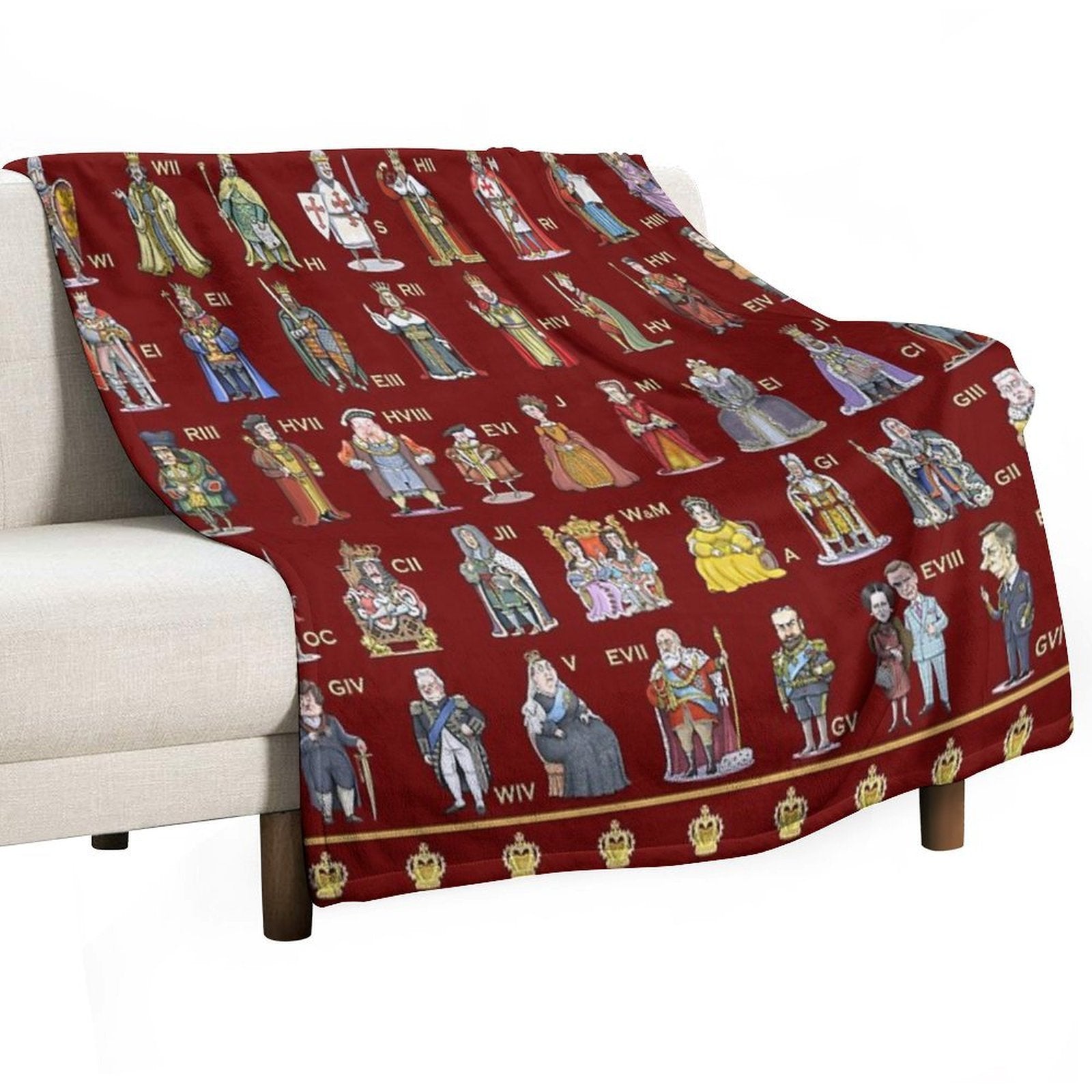 English And British Monarchs The Complete Set (Alternate Version) Multi-functional Throw Blanket