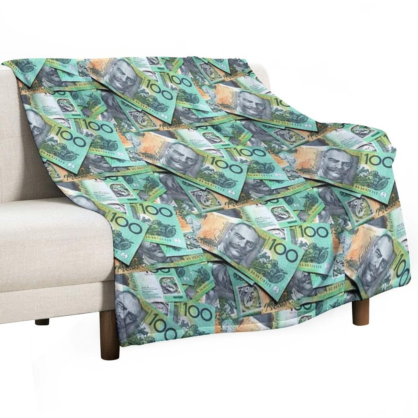 Australian $100 Notes Versatility Throw Blanket
