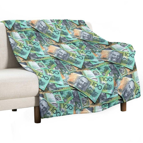 Australian $100 Notes Versatility Throw Blanket