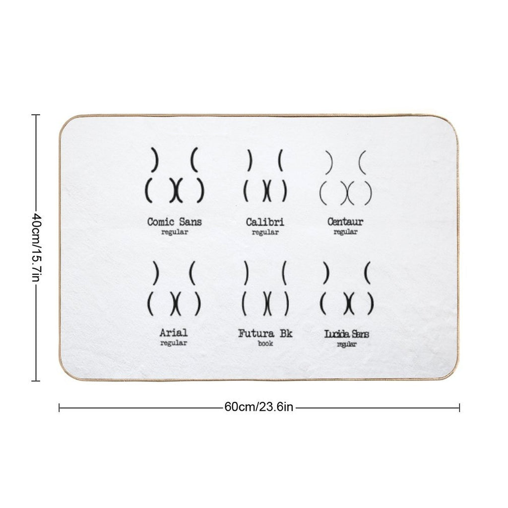 Wich One Is Your Butt Font  Toxin-Free Bath Mat