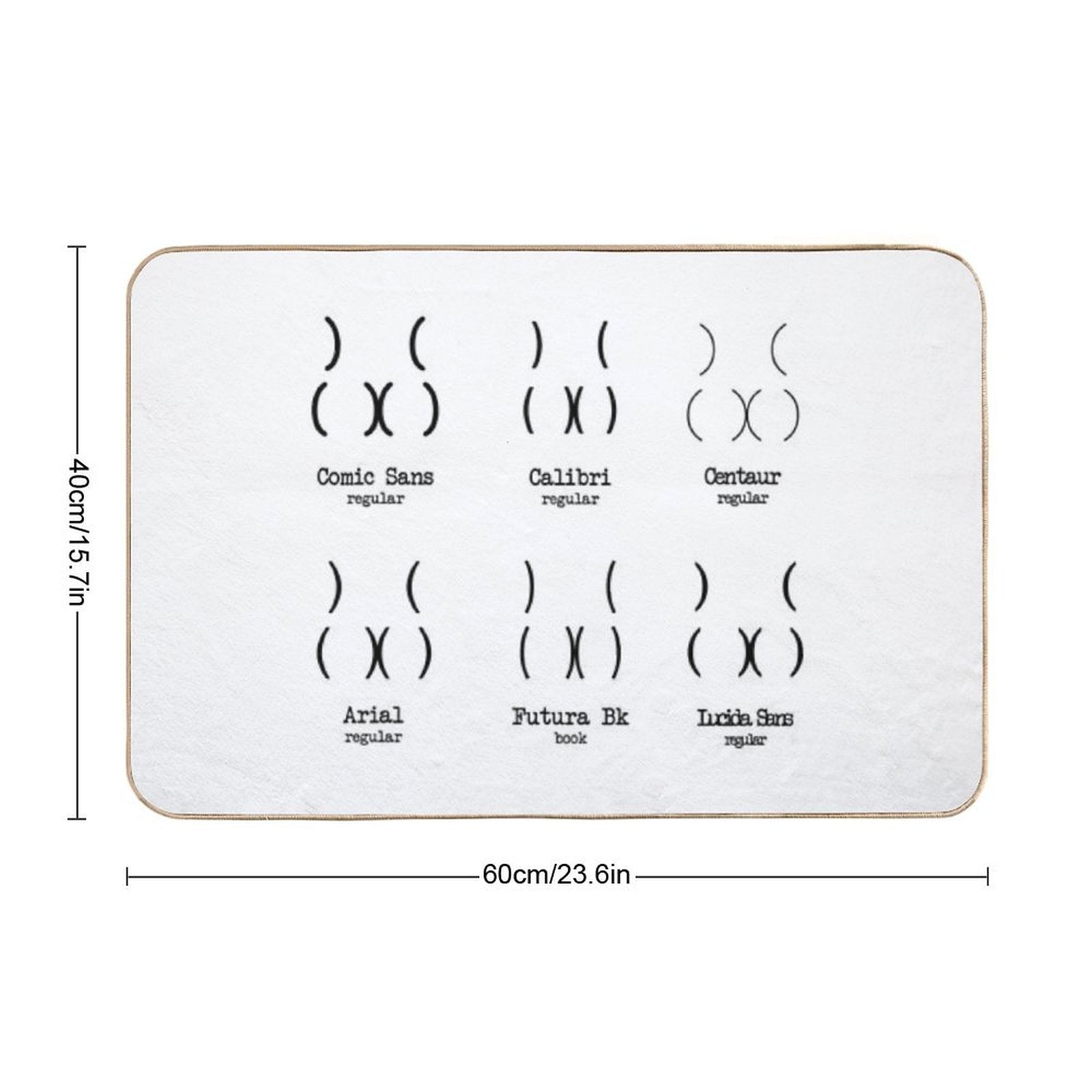 Wich One Is Your Butt Font  Toxin-Free Bath Mat