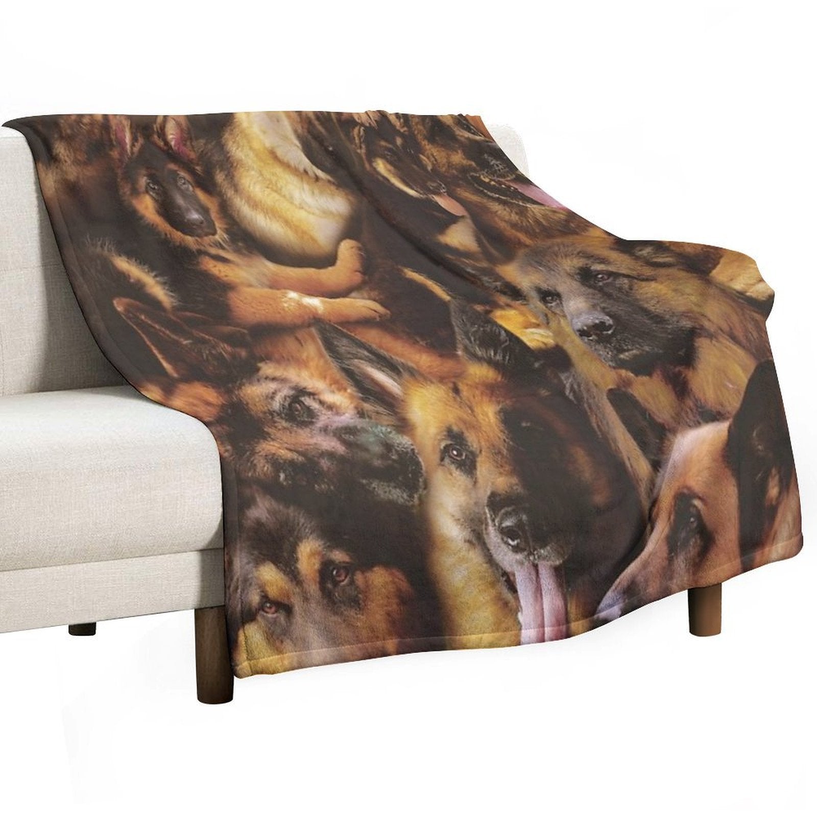 German Shepherds Sustainable Throw Blanket
