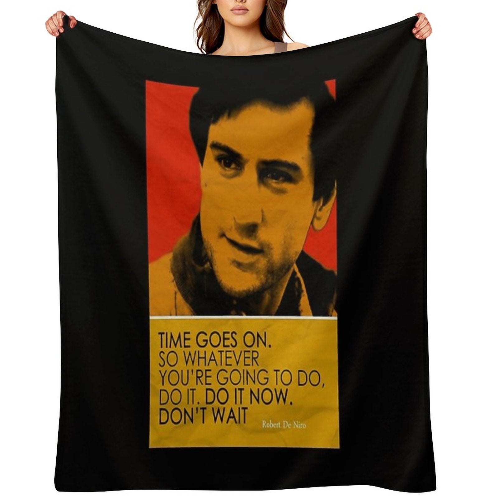 Robert De Niro Inspirational Quote Sustainable Throw Blanket