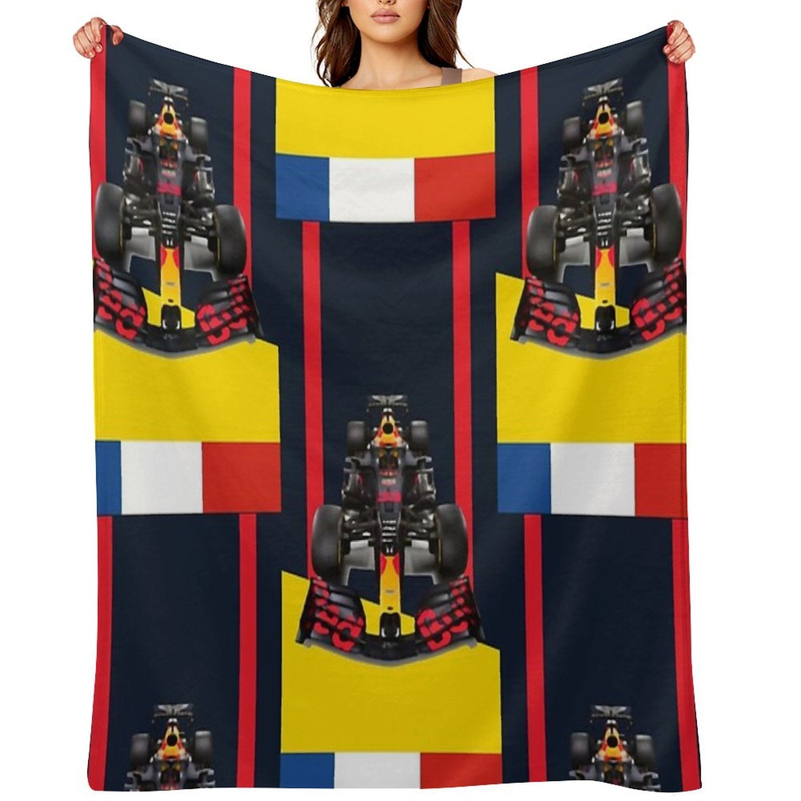 Team Max Verstappen Racing F1 Car  Formula One Machine-washable Throw Blanket