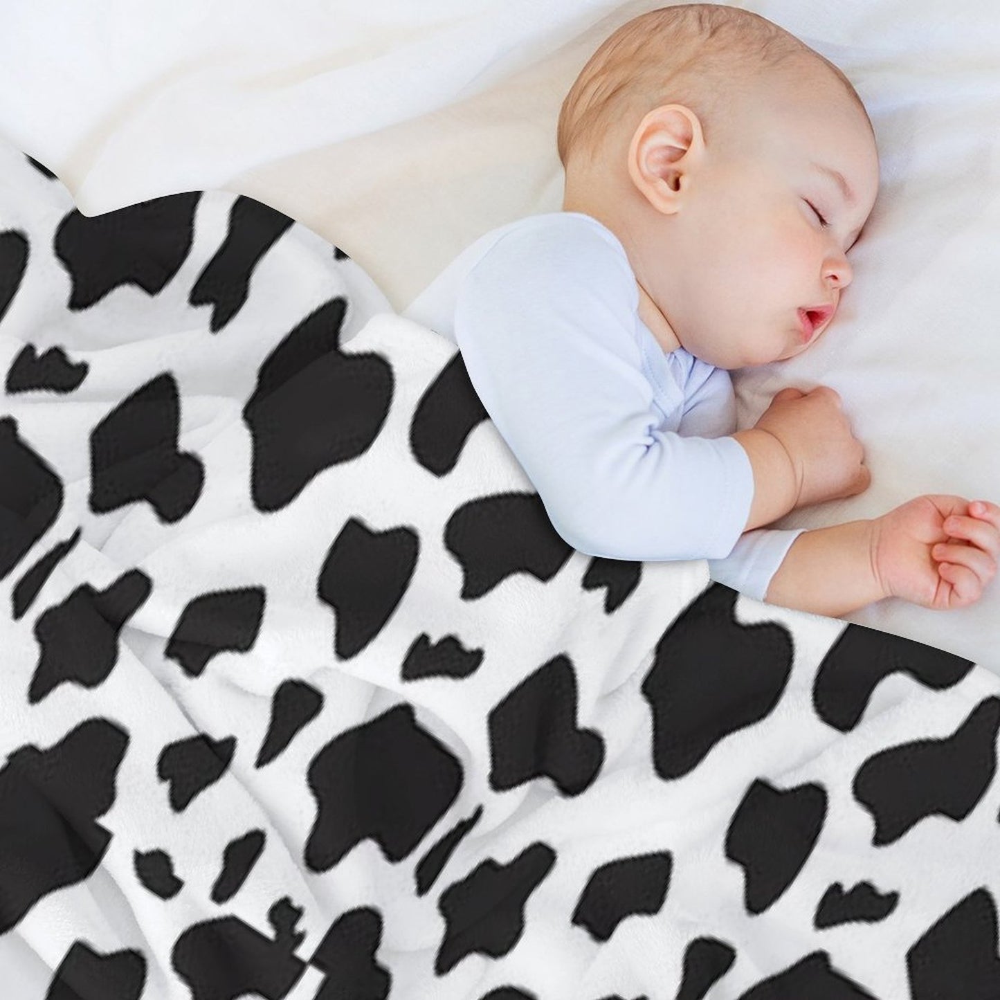 Cow Print Easy Care Throw Blanket