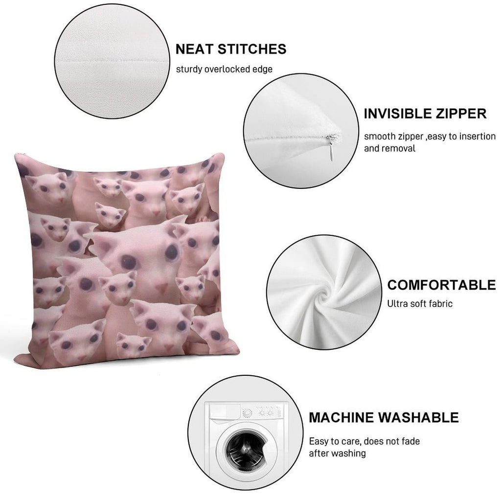 Bingus Pattern Soft Luxury Feel Throw Pillow
