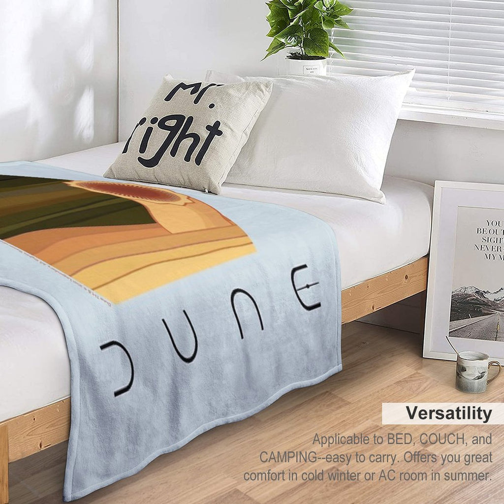 Dune Desert Night And Sandworm Travel-friendly Throw Blanket