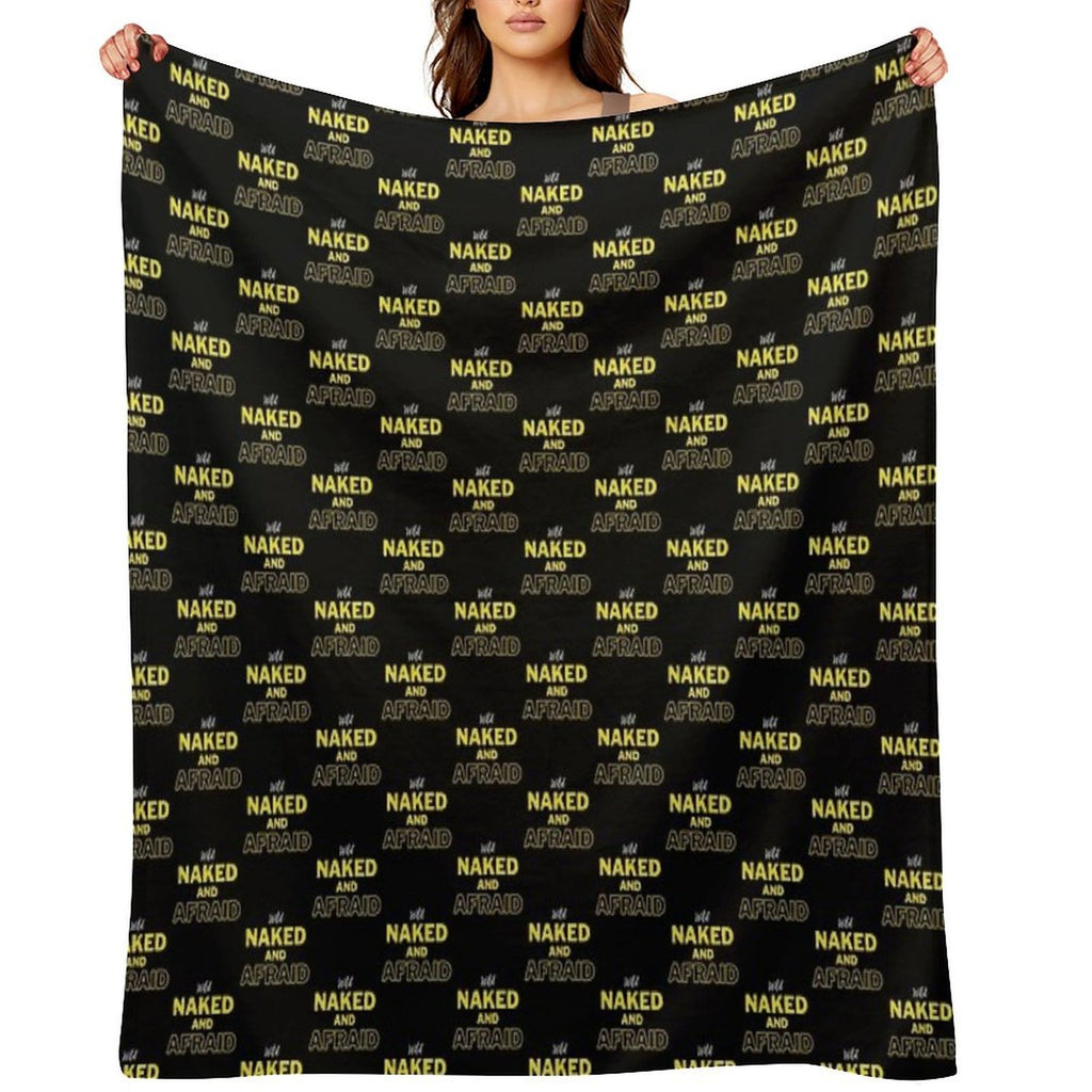 Funny Naked And Afraid TV Show Fan Gift Sustainable Throw Blanket