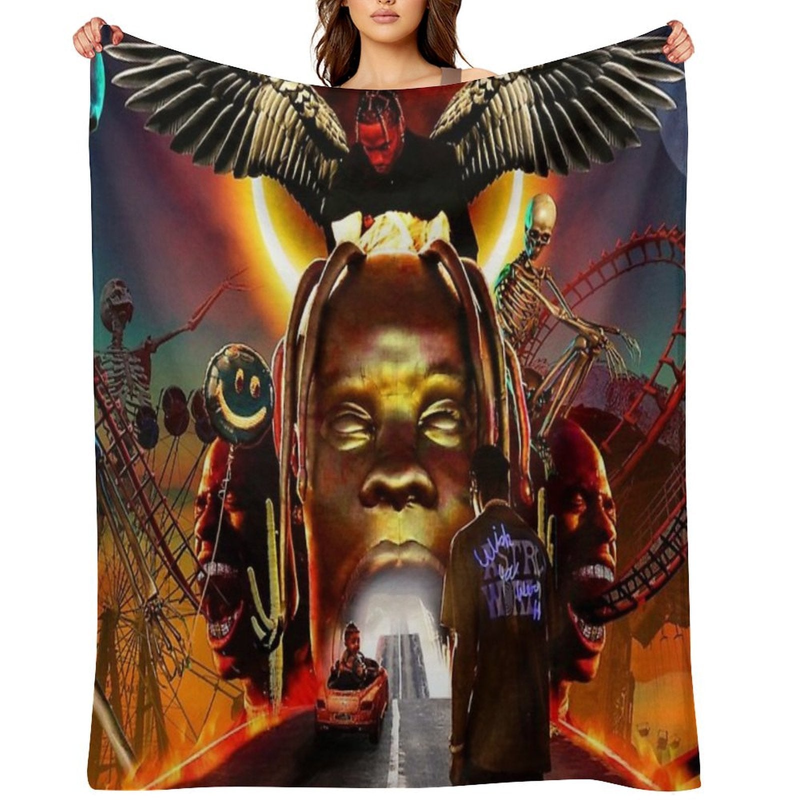 Astroworld Art Eco-conscious Throw Blanket