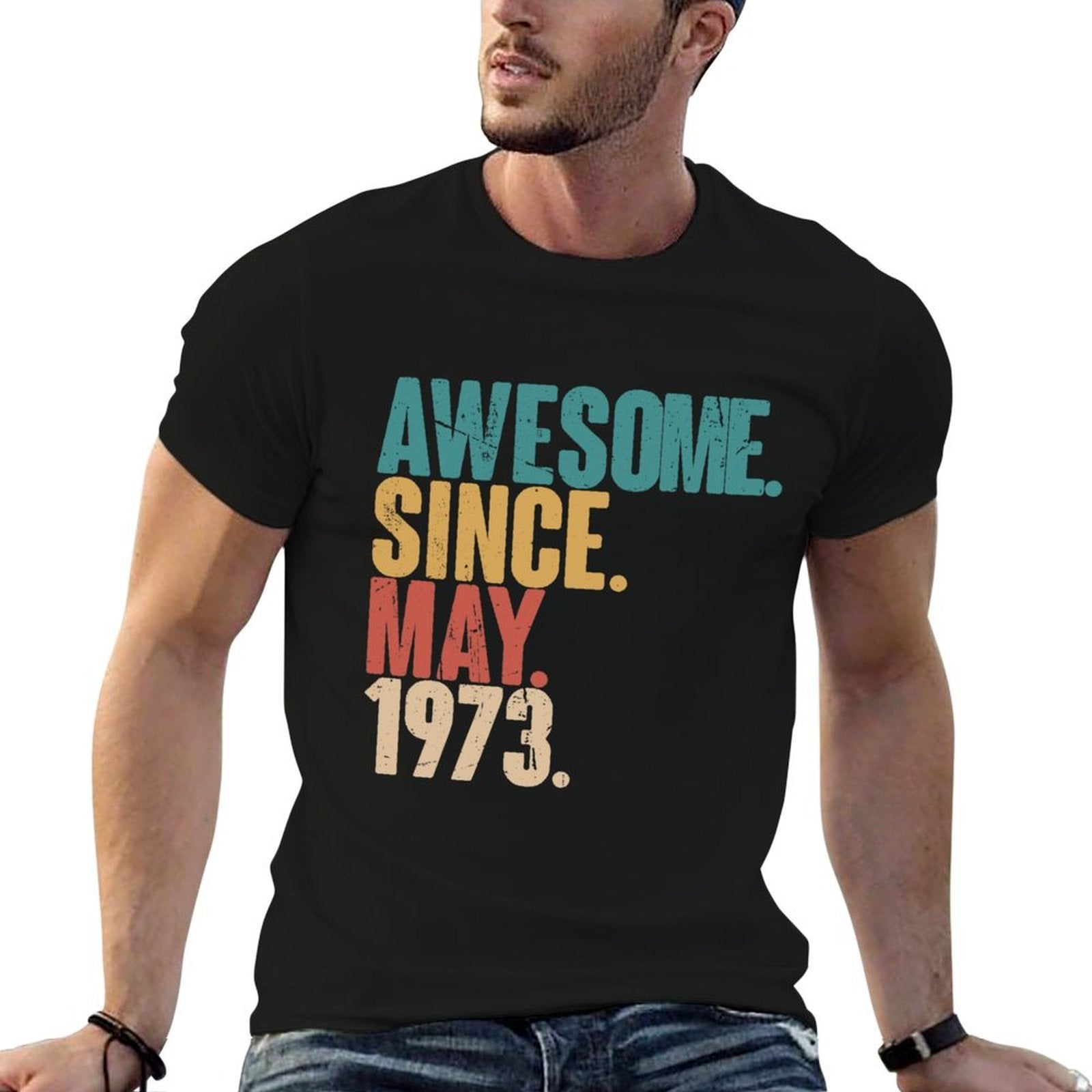 Birthday 50th Decoration May 50 Years Old Vintage 1973  Eco-friendly Material T-Shirt