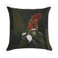Victorian Cockerel Soft Fade-Resistant Throw Pillow