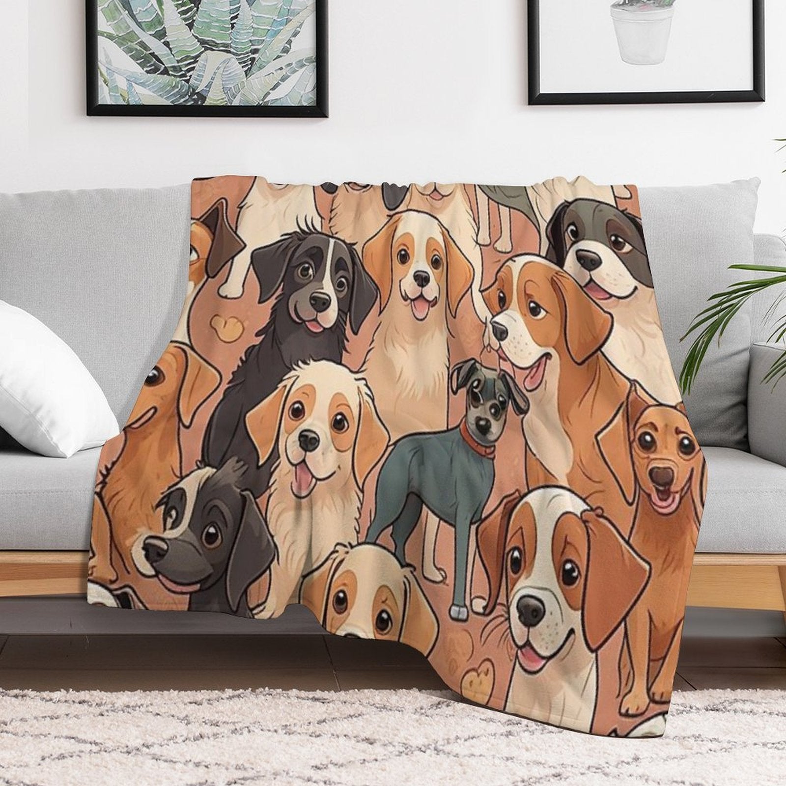 Dogs Multi-functional Throw Blanket