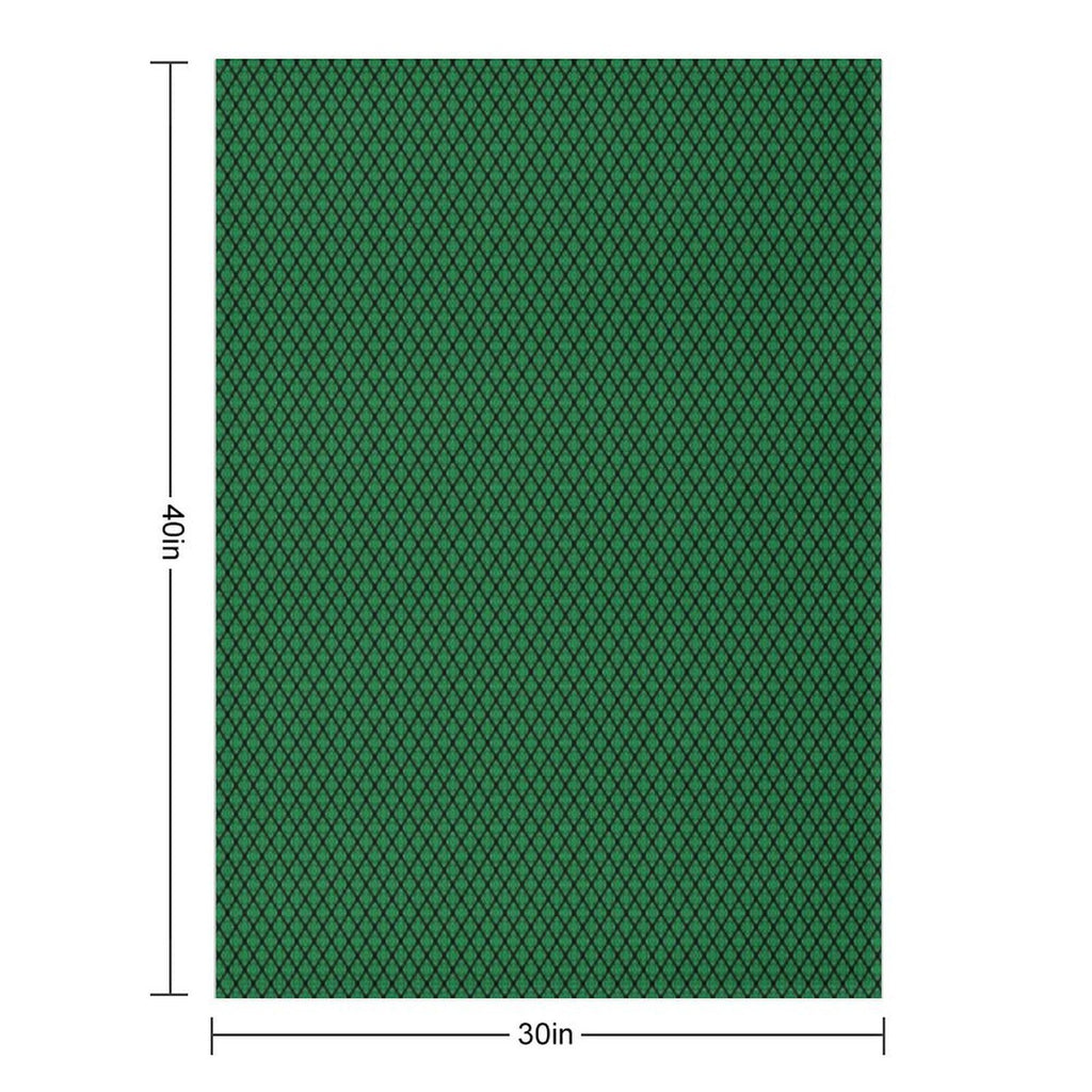 Green And Black Medallions Travel-friendly Throw Blanket