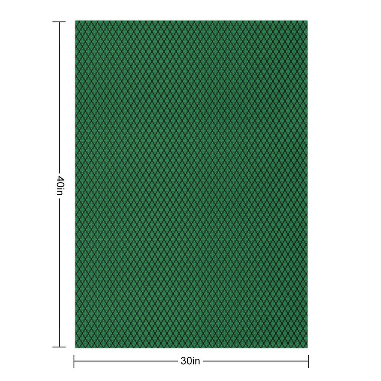 Green And Black Medallions Travel-friendly Throw Blanket
