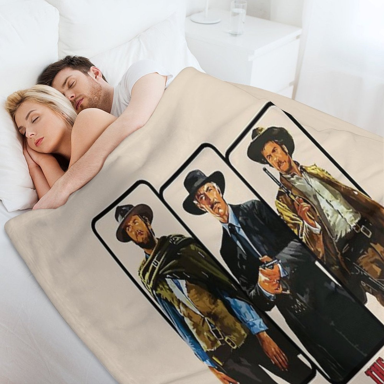 The Good The Bad And The Ugly Poster Graphic Velvety-soft Throw Blanket
