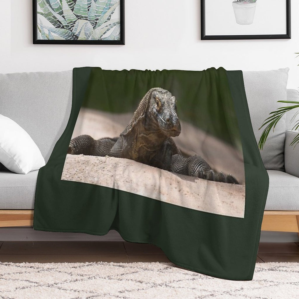 Komodo Monitor Dragon Velvety-soft Throw Blanket