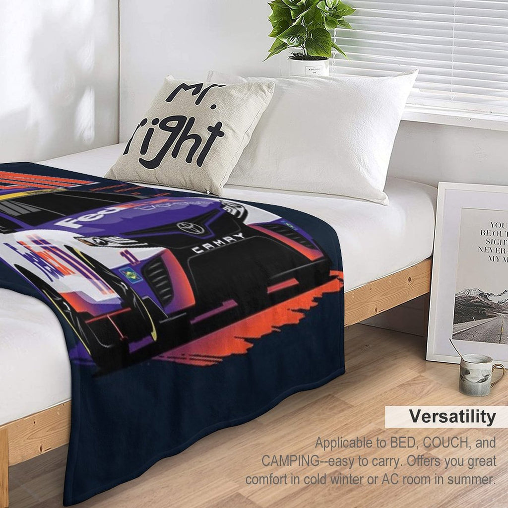 Denny Hamlin 2022 Nascar Playoffs Travel-friendly Throw Blanket