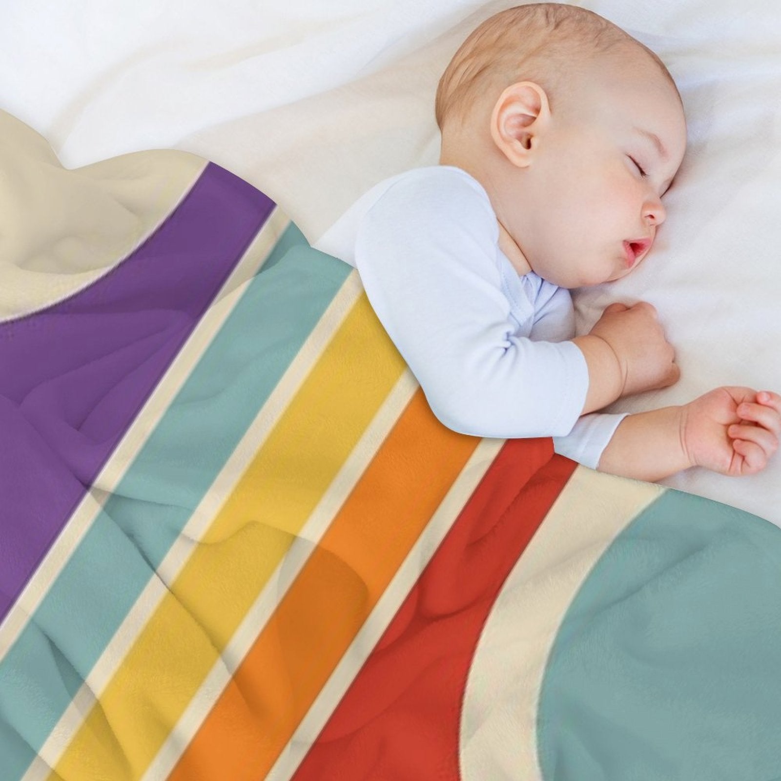 Retro Geometric Design 628 Eco-conscious Throw Blanket