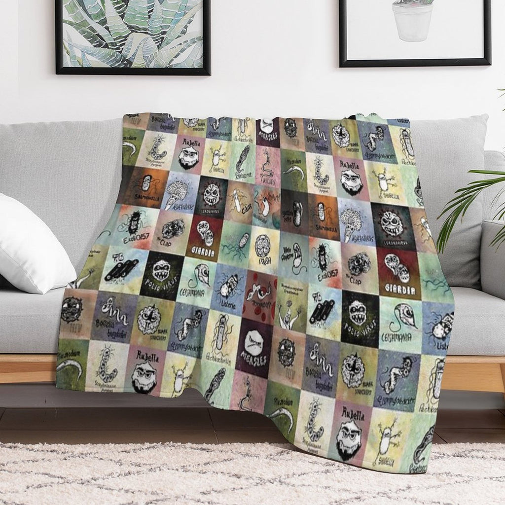 Pathogens - Gotta Catch Them All Versatility Throw Blanket