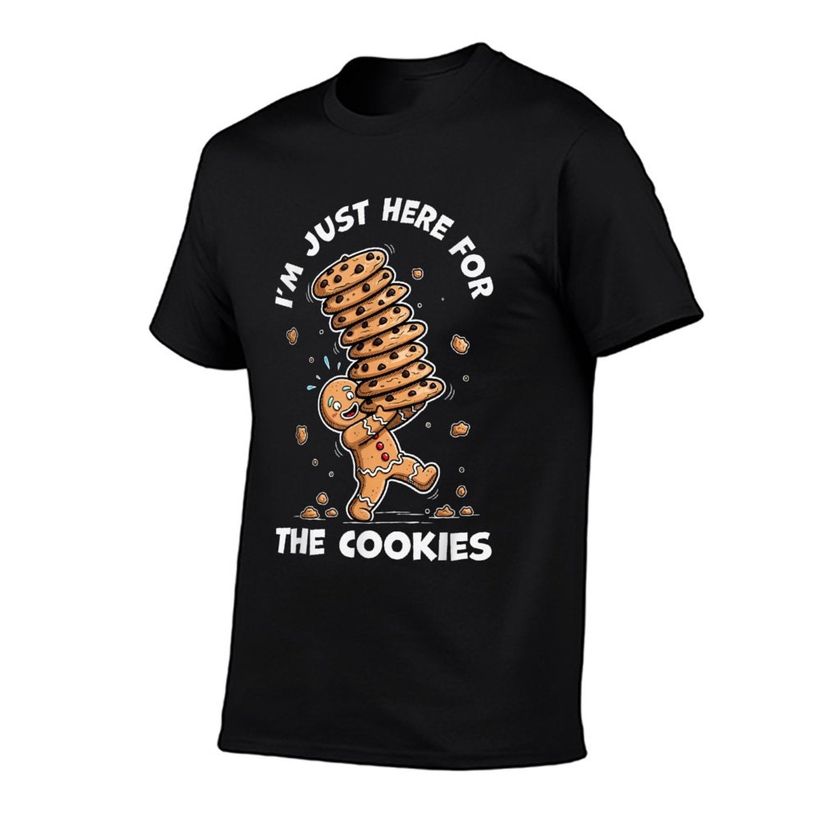 Im Just Here for The Cookies Gingerbread Christmas Kids Boys  Fade-proof Color T-Shirt