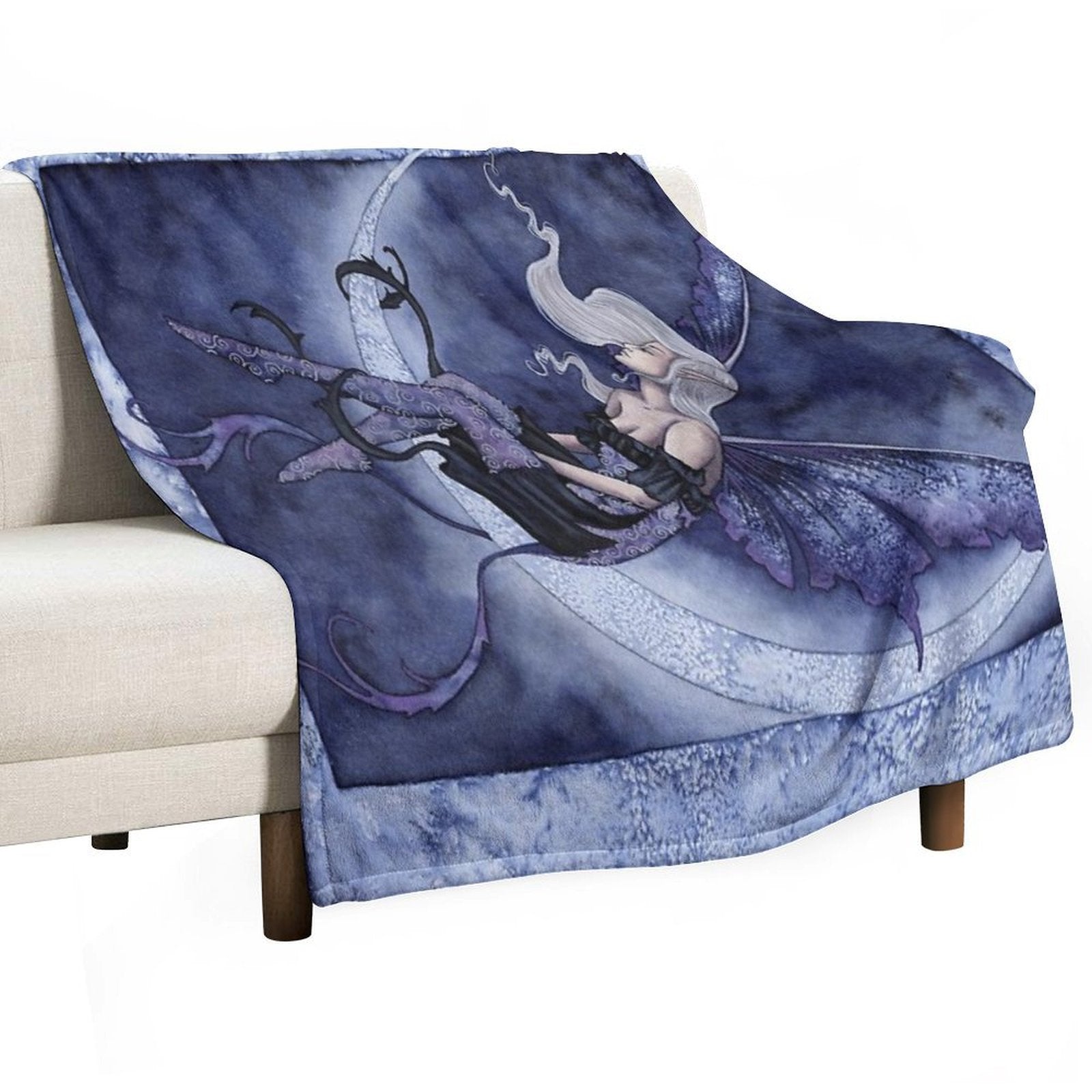 Moon Sprite Eco-conscious Throw Blanket
