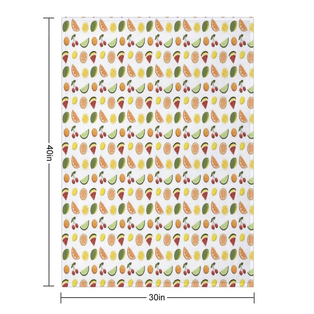Fresh Fruit, Hand Drawn Fruit, Summer Fruit, Fruit All over Print Comfort Throw Blanket