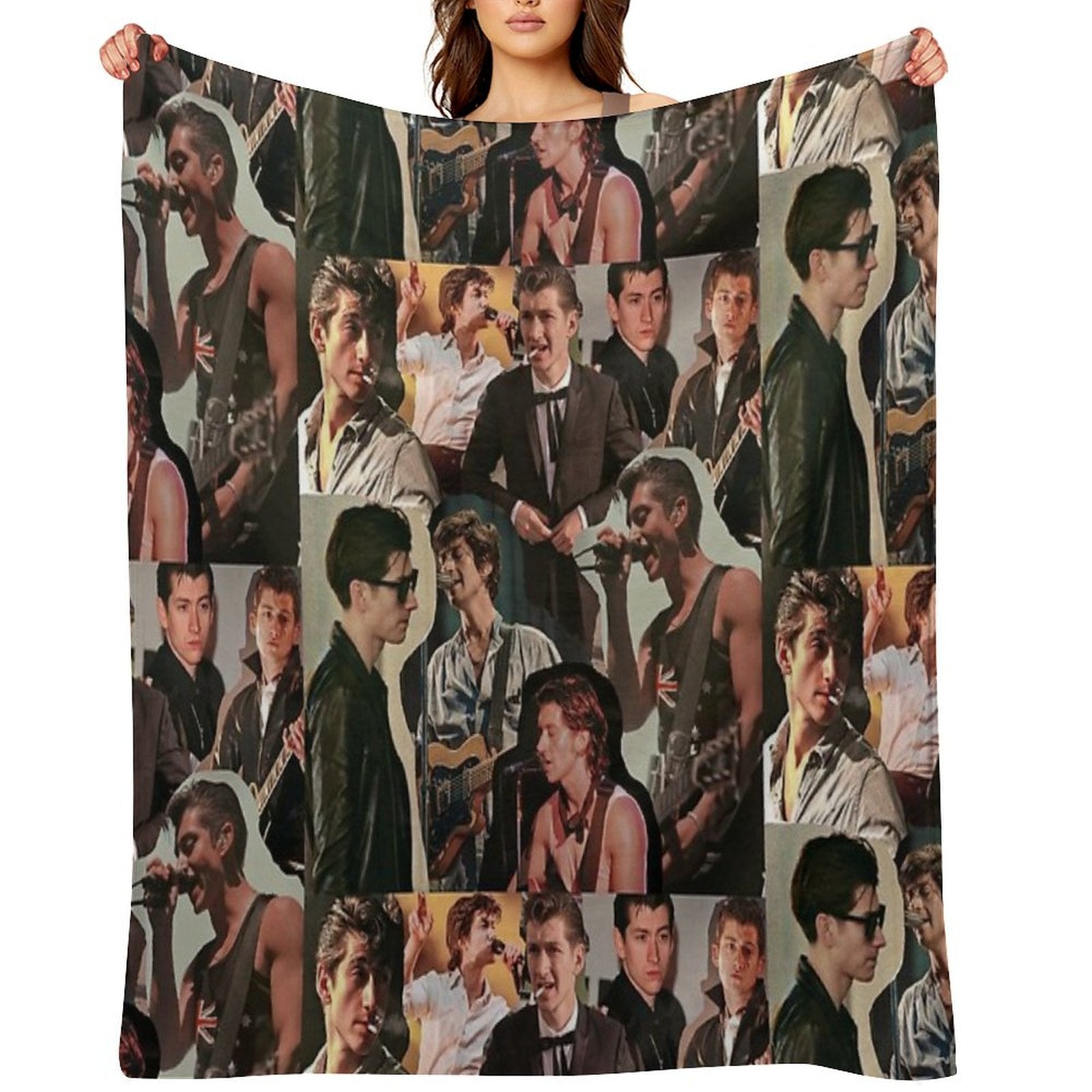 Alex Turner Arctic Monkeys Collage Gift-ready Throw Blanket
