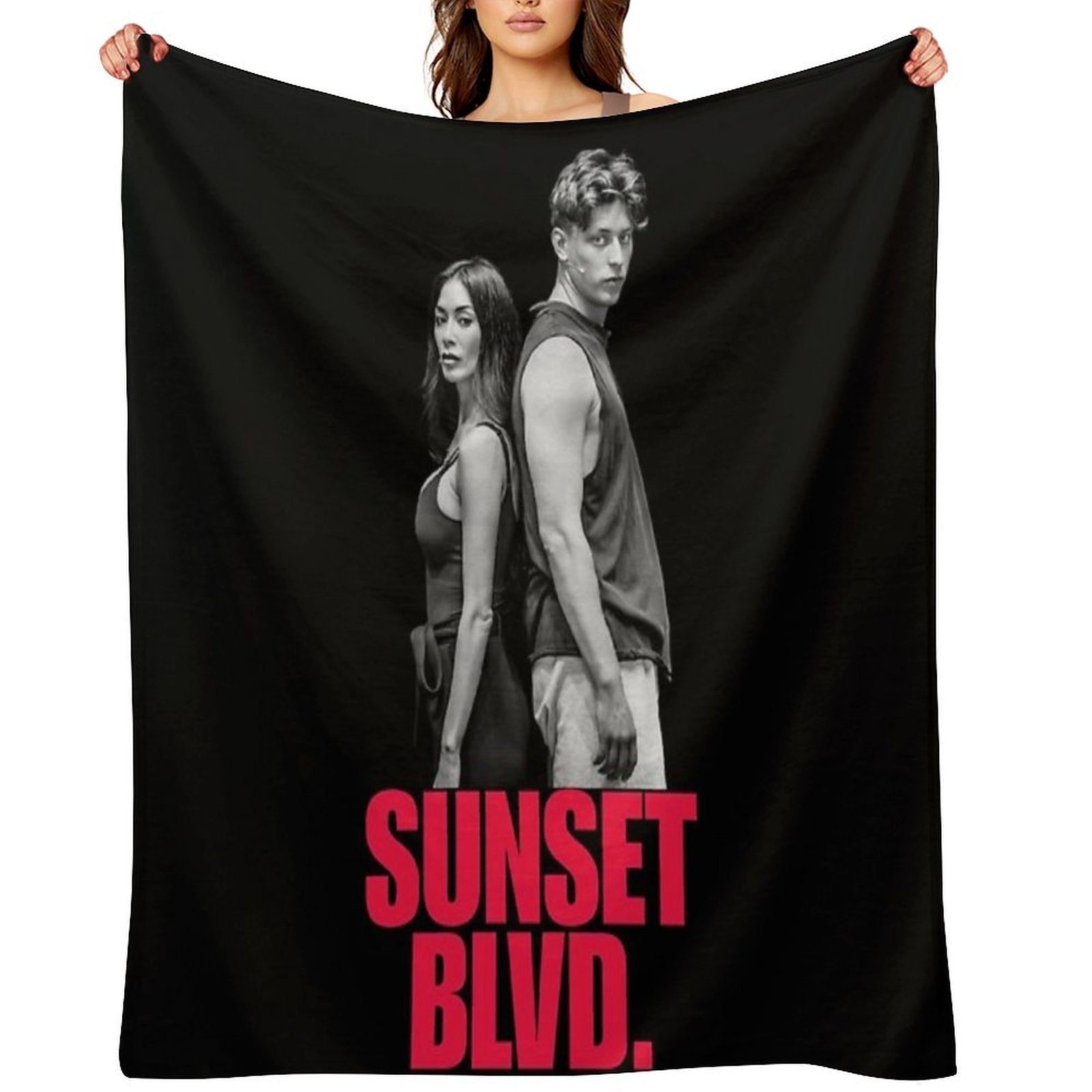 Sunset Blvd. with Nicole Scherzinger And Tom Francis Shrink-resistant Throw Blanket