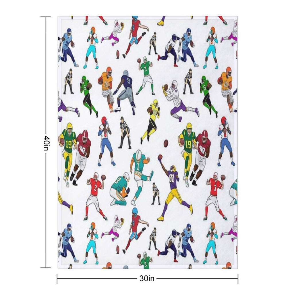 Football Players All-season Throw Blanket