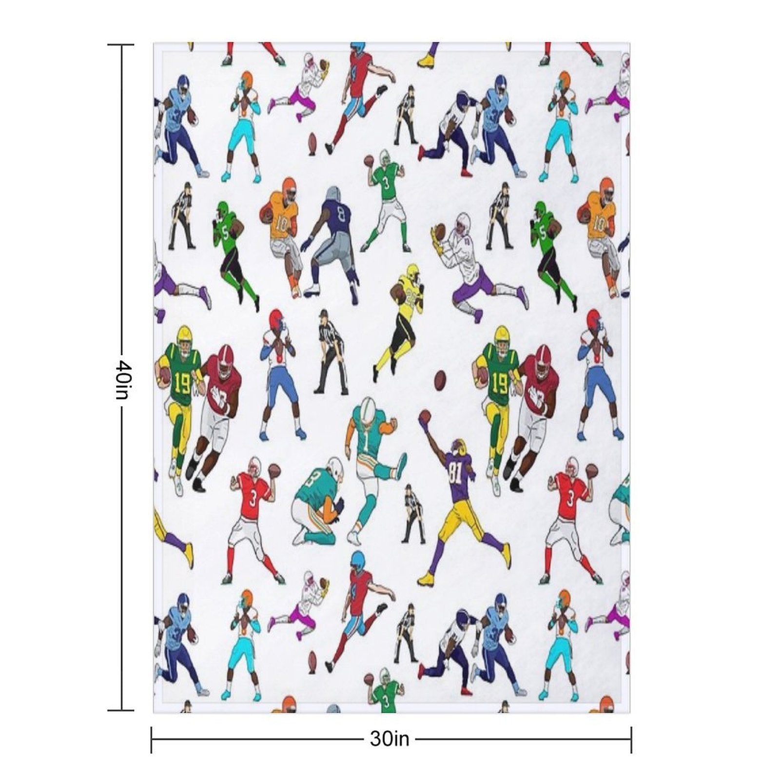Football Players All-season Throw Blanket
