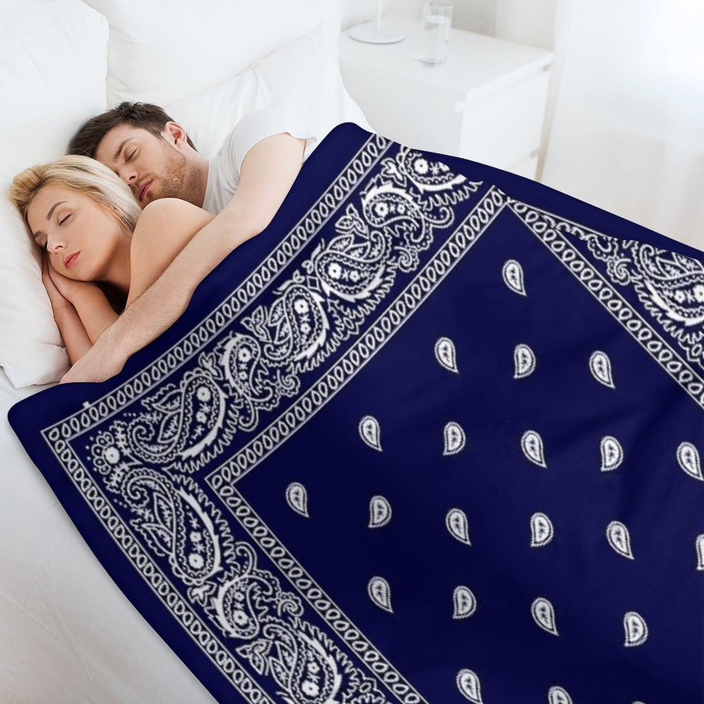 Bandana Blue Quick-dry Throw Blanket