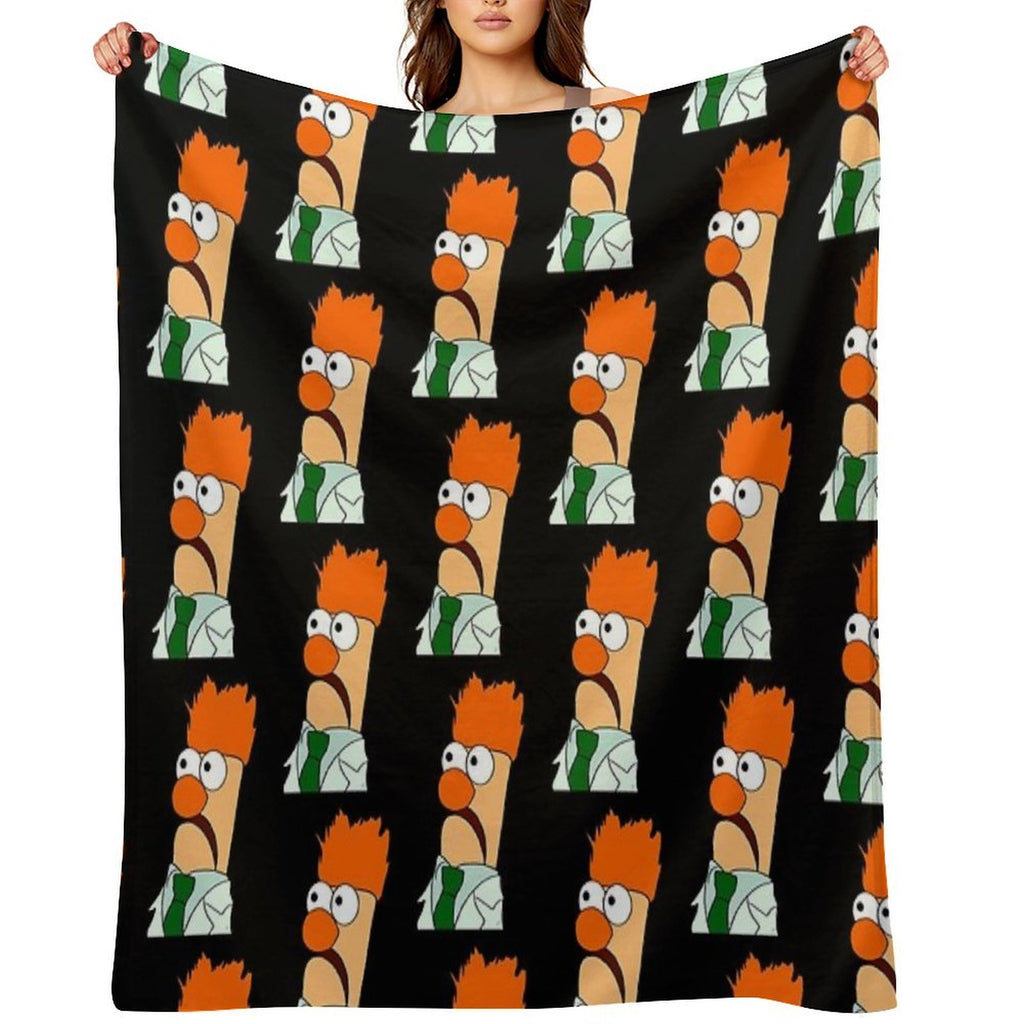 Beaker Comic Portrait (version 23 -  No Background) Easy Care Throw Blanket