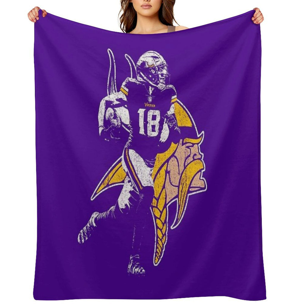 Justin Jefferson Easy Care Throw Blanket