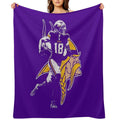 Justin Jefferson Easy Care Throw Blanket