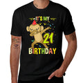 Its My 21st Birthday Dabbing Monkey  Rolled Sleeves T-Shirt
