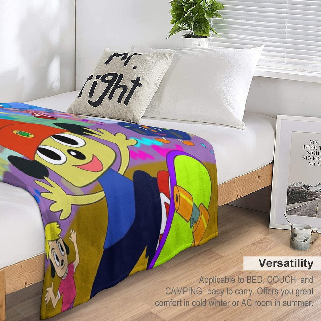 Parappa The Rapper Anime Poster Versatility Throw Blanket