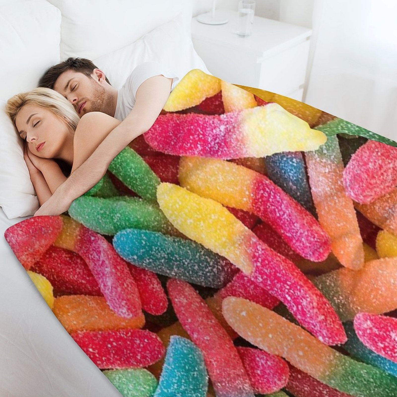 Gummy Worms Compact Throw Blanket