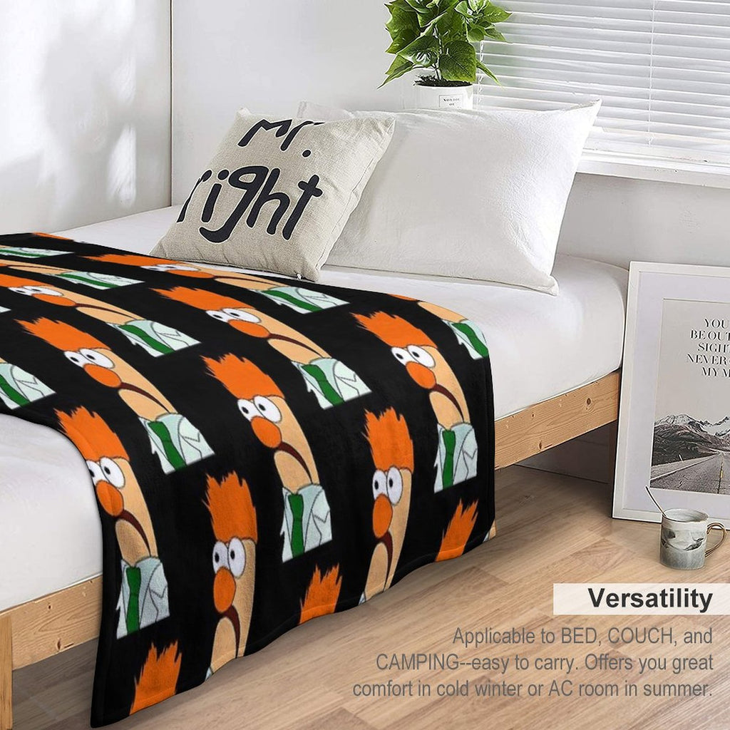 Beaker Comic Portrait (version 23 -  No Background) Easy Care Throw Blanket