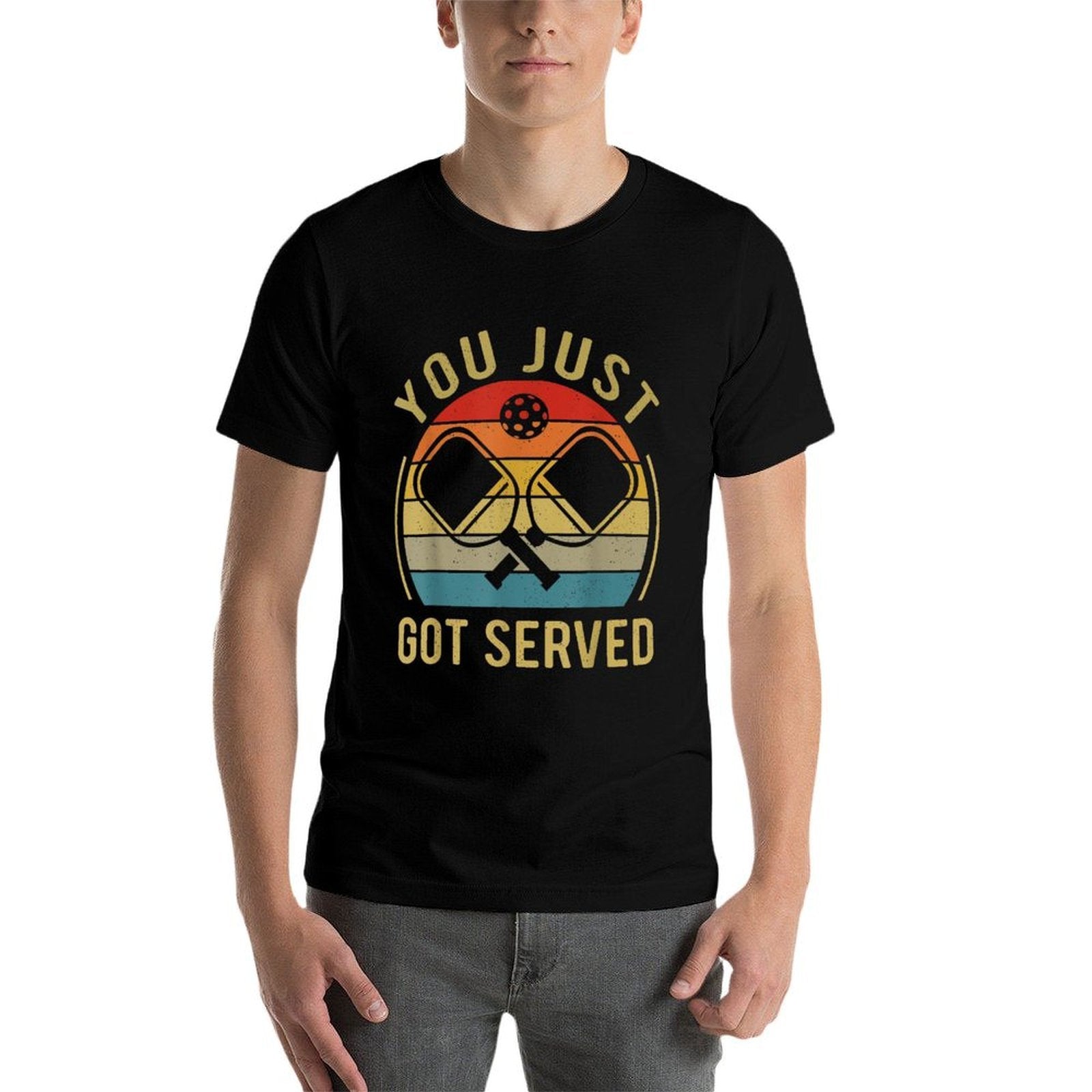 Funny Pickleball-Shirt You Just Got Served  Moisture-wicking T-Shirt