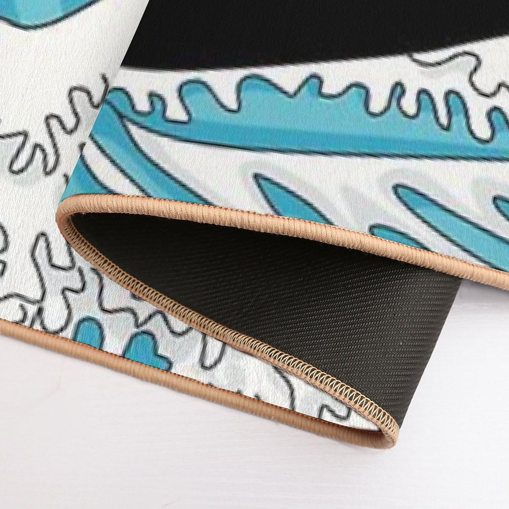 Kanagawa Wave  Fade-Resistant Bath Mat