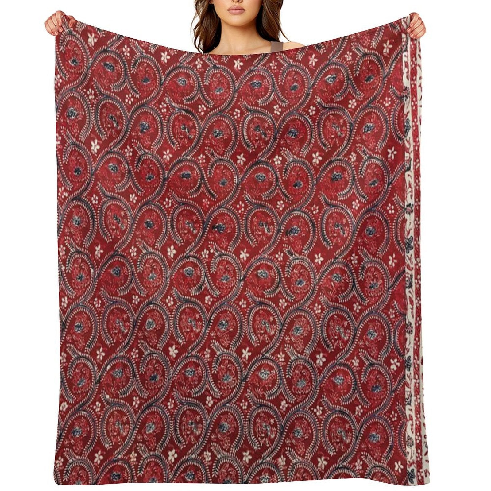 Water Creature Traditional Indonesian Batik Pattern Shrink-resistant Throw Blanket
