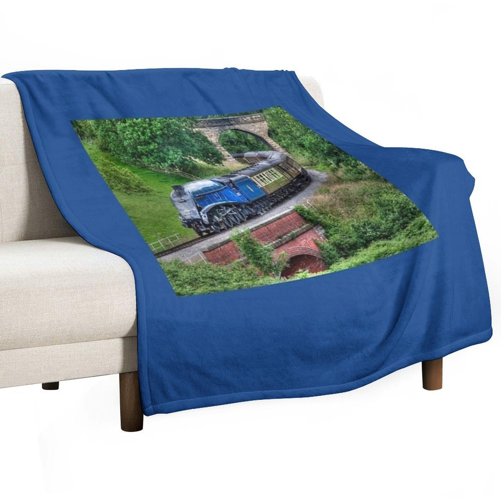 60007 Sir Nigel Gresley Locomotive Plush Throw Blanket