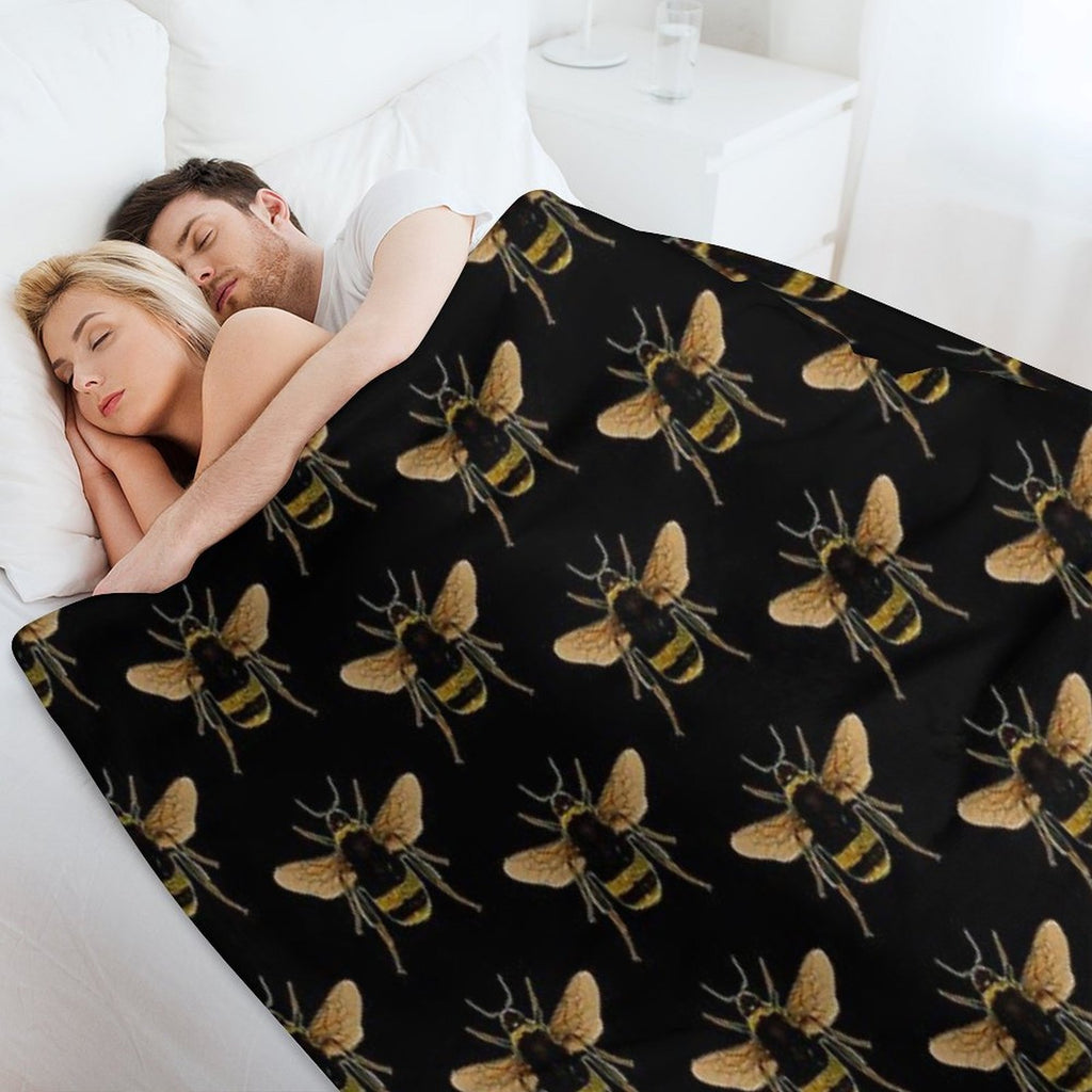 Bumble Bee Plush Throw Blanket