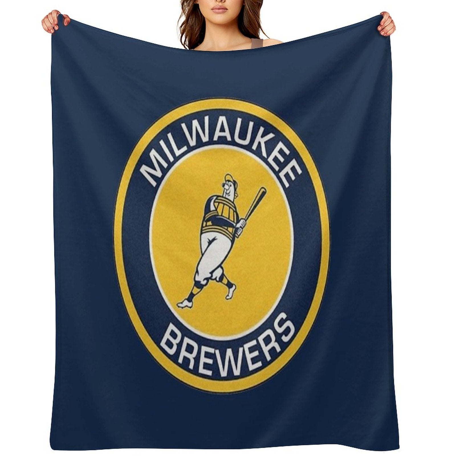 Best of Brwer of Milwaukees Logo Quick-dry Throw Blanket