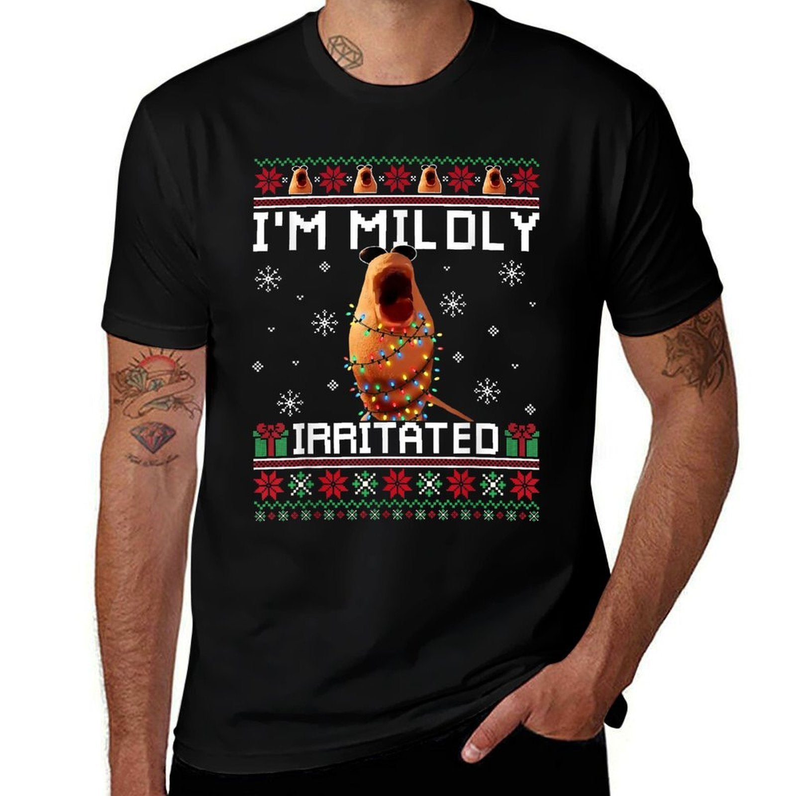 Im Mildly Irritated Marcus The Worm Christmas Funny Meme  Quick-drying T-Shirt